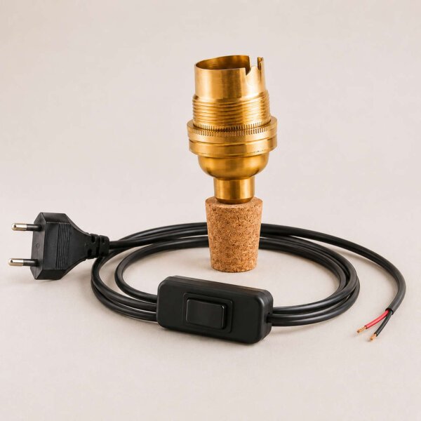 Cork stopper lamp kit - DIY kit for making bottle lamps