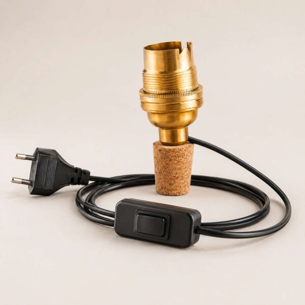 No drill bottle lamp kit  (B22 holder) for making bottle lamps