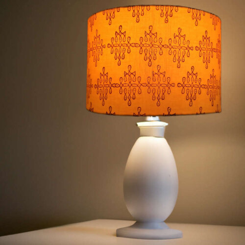 Kolam printed lamp shade