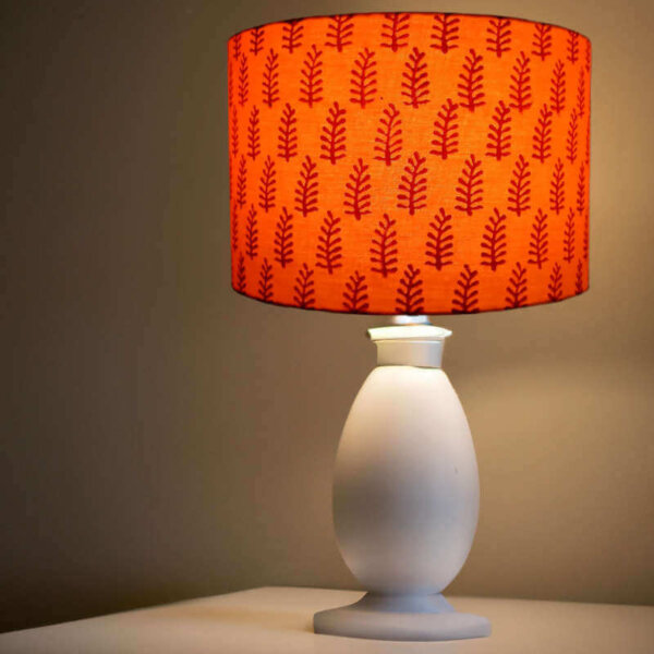 orange lamp shade