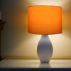 orange fabric lamp shade