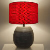 Red printed lamp shade