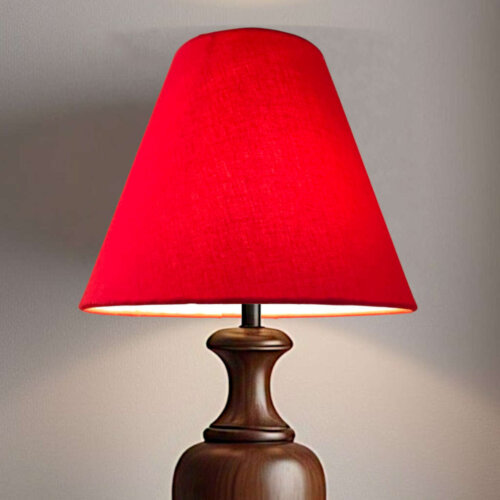 Red lamp shade