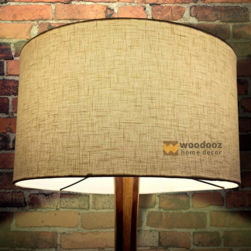 offwhite textured drum lamp shade