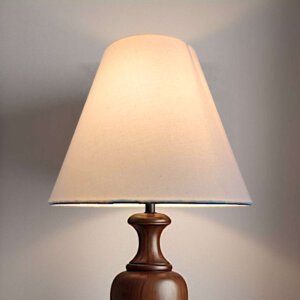 Light cream conical lampshade – Soft fabric shade for table & bedside lamps