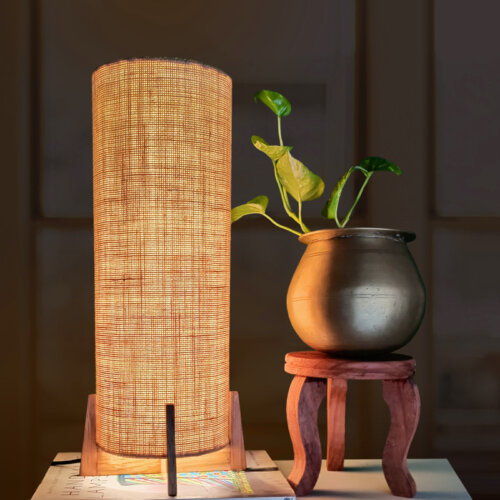 Jute table lamp