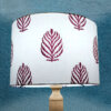 White lamp shade with traditional motiff