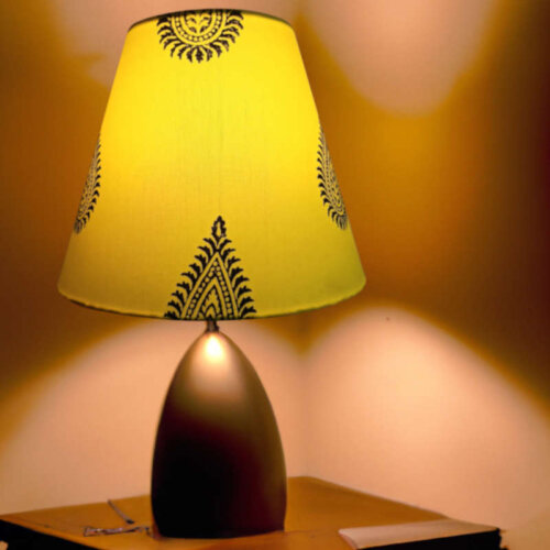 yellow lamp shade
