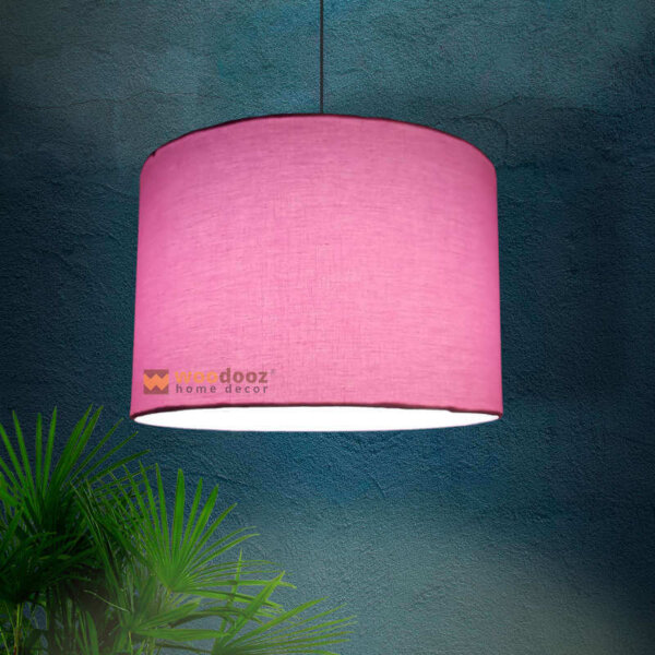 pink pendant lamp drum