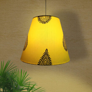 Yellow hanging pendant lamp shade