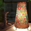 tholu bommalata table lamp in floral design