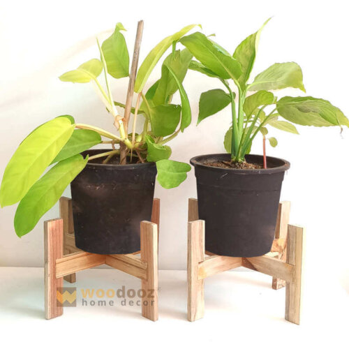 Wood planter stand