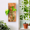 glass jar planter wall mountable