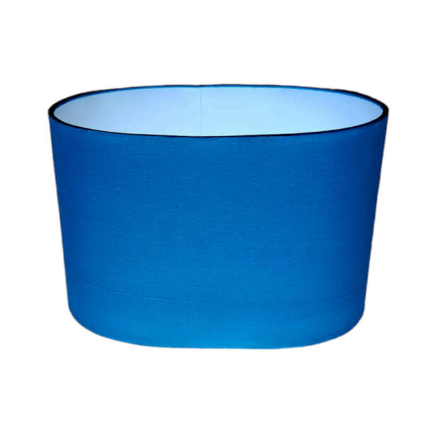 blue lamp shade oval