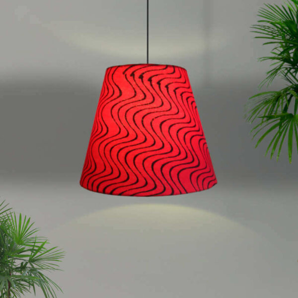 pendant lamp red conical