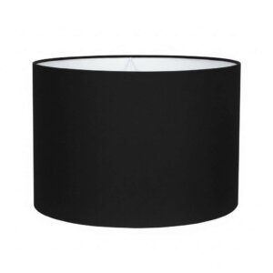 Lamp shade black color - Bedside lampshades for table and floor lamps - drum shape in small to large sizes