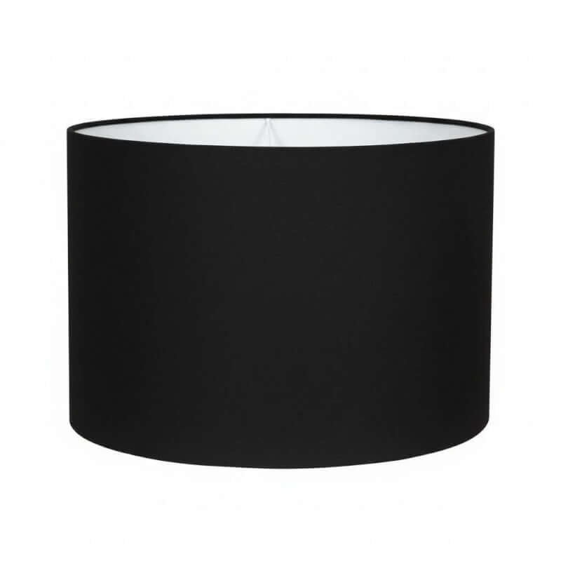 Lamp shade black color - Bedside lampshades for table and floor lamps - drum shape in small to large sizes