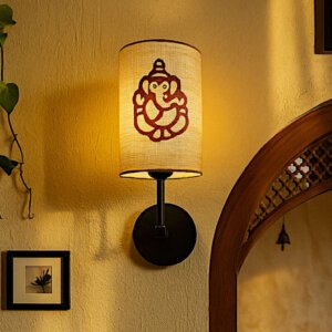Ganesha wall mounted light | Wall lights for entrance, bedroom, living room - Offwhite colour