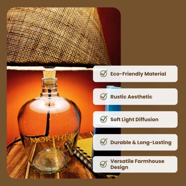 Jute burlap lamp shade