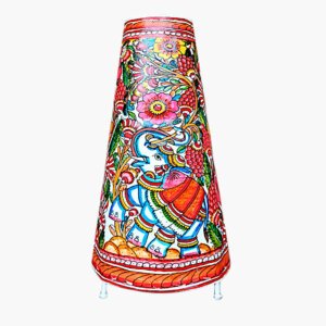 Tholu Bommalata - Table lamps for bedroom / living room - Hand painted elephant | Leather material | 17 in height
