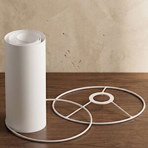 Styrene sheet for DIY lamp shade making / Lamp shade paper- With lamp shade wire frame rings