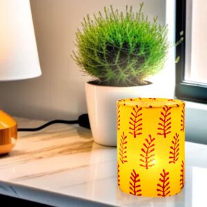Tea light holders for festivals - Block printed design with LED tea light