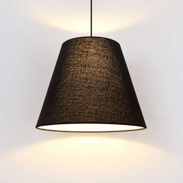 Hanging lights for living room | Cone shape | Black fabric