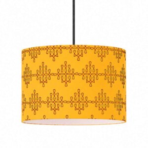 Hanging lights for living room | Drum shape | Kolam block print