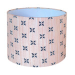 Printed fabric drum lamp shade