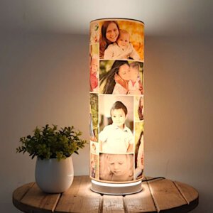 Personalized lamp with photos | Customized photo lamp as anniversary / birthday gift