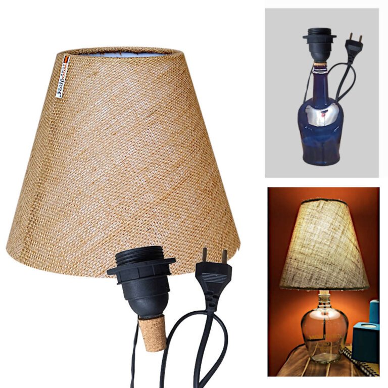 Bottle lamp shade kit | With No drilling DIY bottle lamp adapter cork
