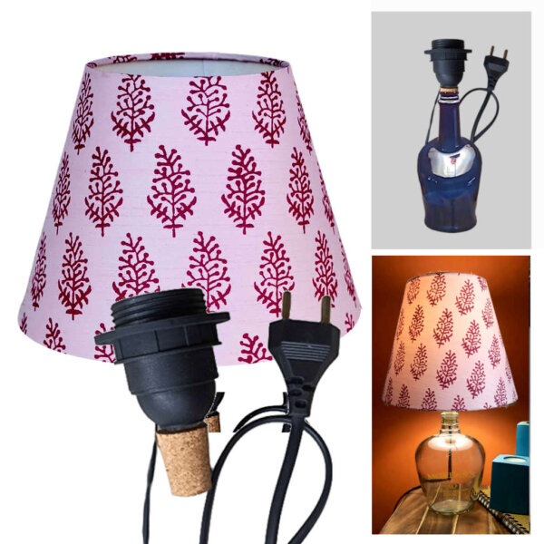 Bottle lamp shade not wireless