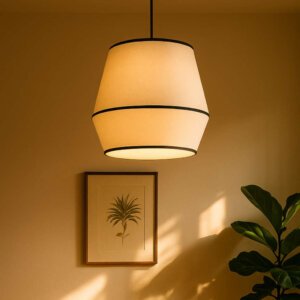 Pendant Hanging Lights for living room – Warm White fabric Ceiling Lamp for dining room