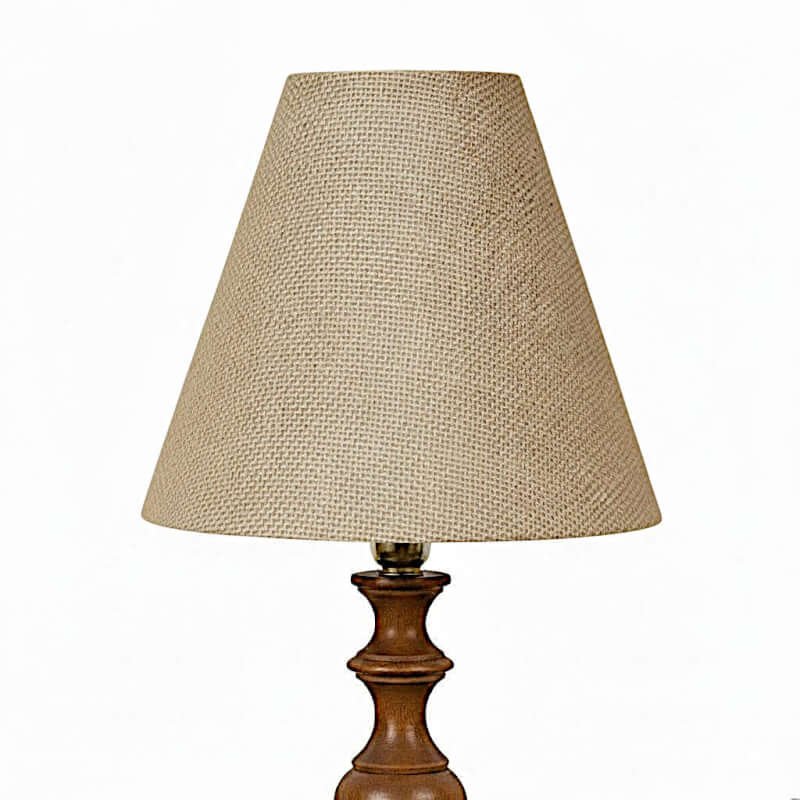 Handmade jute conical lampshade - Rustic burlap for table & floor Lamps