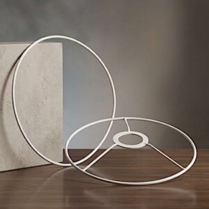 Lamp shade frame ring / DIY macrame hanging lamp kit  (5.5/8/10/12/14 inches dia)- Lamp wire frames to make drum lamp shades