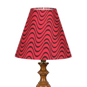 Wavy red conical lampshade (3 different sizes)