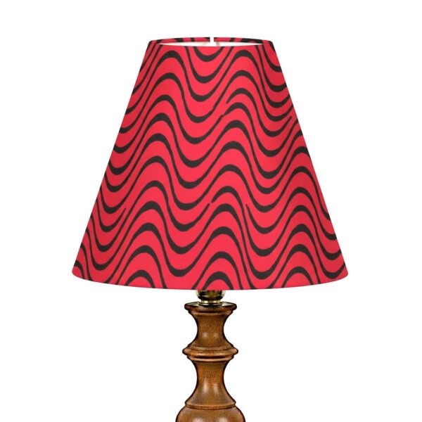 Wavy red conical lampshade (3 different sizes)