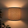 Rattan wall light