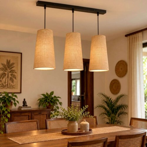 Handcrafted Jute Cluster Pendant Lights – Rustic Charm for Your living rooms / dining rooms