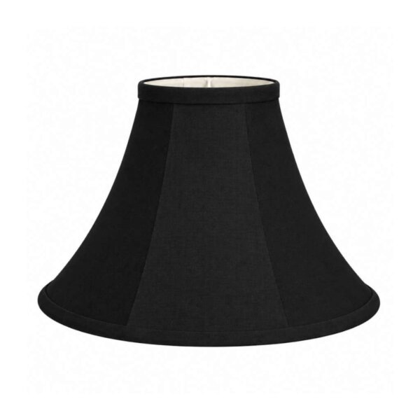Black Bell-Shaped Fabric Lampshade 14 Inch | Table Lamp Shade for E27 & E14 Holders