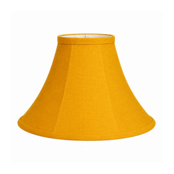 Mustard Yellow Fabric Lamp Shade for Table Lamps – 14 Inch Lampshade, E27 & E14 Compatible